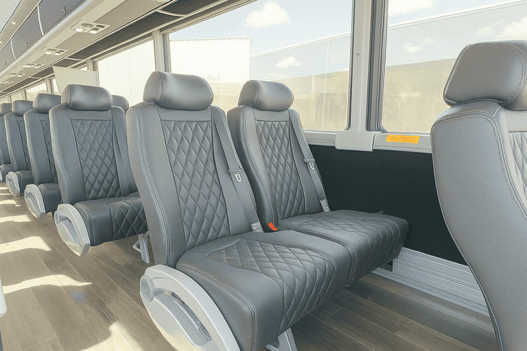 interior of Charter Bus Rental Edmond charter bus
